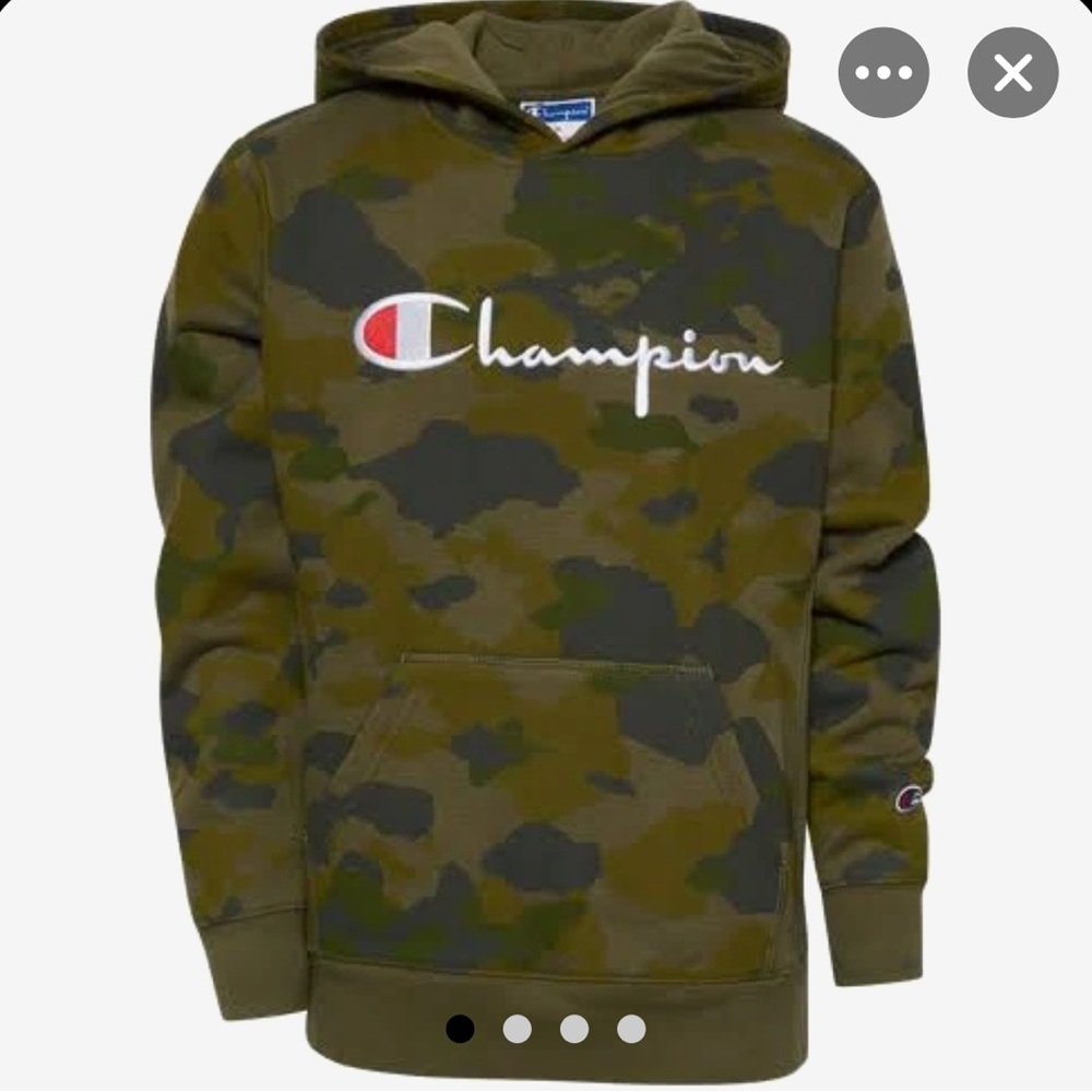 Champion Green Camouflage Hoodie like new